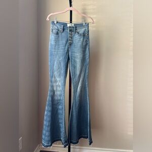 We the free by free people Women's Blue Flared Jeans bell bottoms